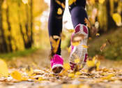 Thumbnail 17 of 24 - Autumn walking trail near an apartment community