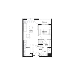 A4 Floor Plan at Rialto, Washington, DC