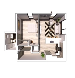 floor plan of the renovated home