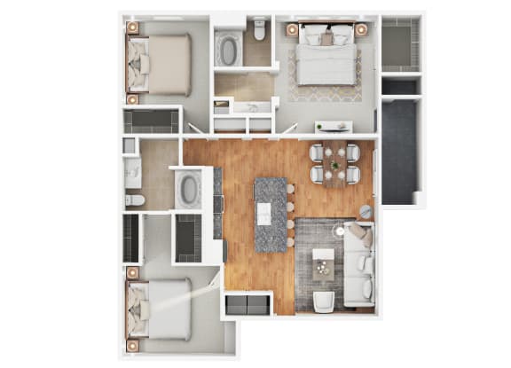 3 bedroom 2 bathroom Level 25 at Sunset Las Vegas Nevada