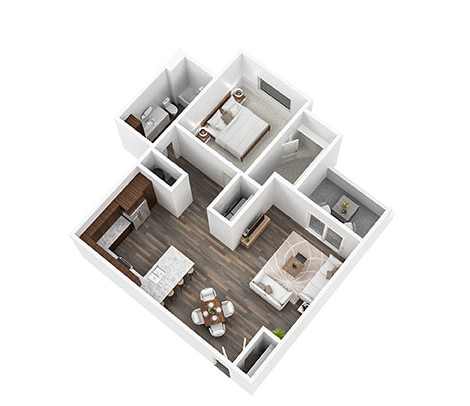1 bedroom 1 bath G at Stonegate Crossing Apartments, Clive, IA