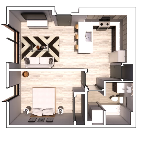 floor plan of the renovated home