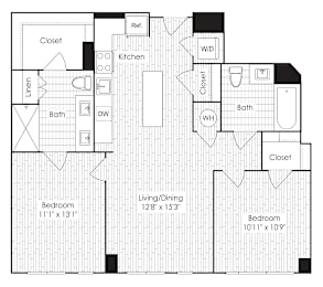 C2 floor plan at Dock 79, District of Columbia, 20003