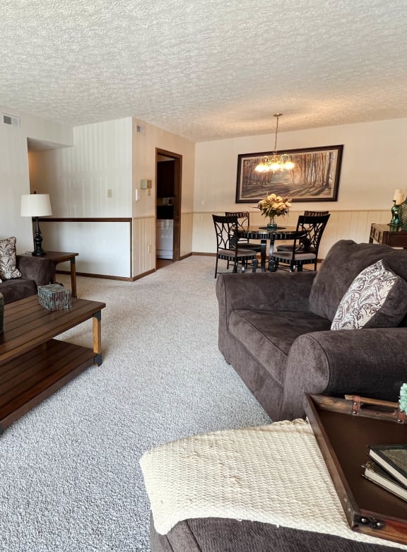 Living Room With Kitchen  at Crestbrook Apartments & Townhomes, Kentucky