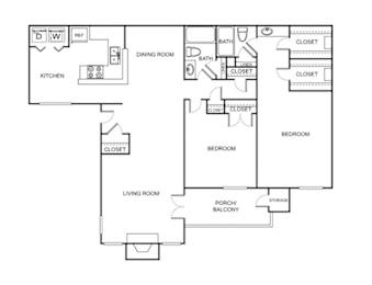 Architect's rendering of the B3 Floor Plan