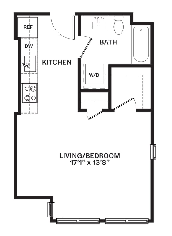 A9 Floor Plan at Corner 63 Apartments in Seattle, Washington