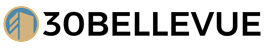 A logo with a blue and yellow design.