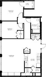  Floor Plan 2 Bedroom