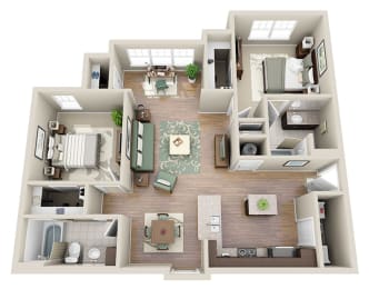 two bedroom two bath.