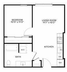 C10 MFTE Floor Plan at Corner 63 Apartments in Seattle, Washington