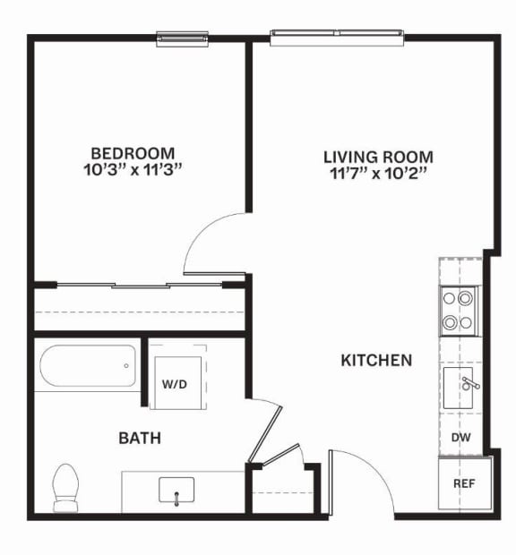 C10 MFTE Floor Plan at Corner 63 Apartments in Seattle, Washington C10 MFTE Floor Plan at Corner 63 Apartments in Seattle, Washington