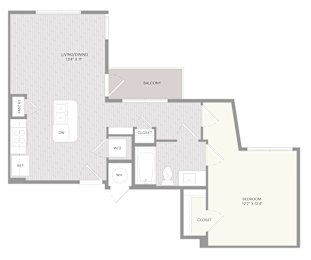 A5 floor plan with labeled rooms.
