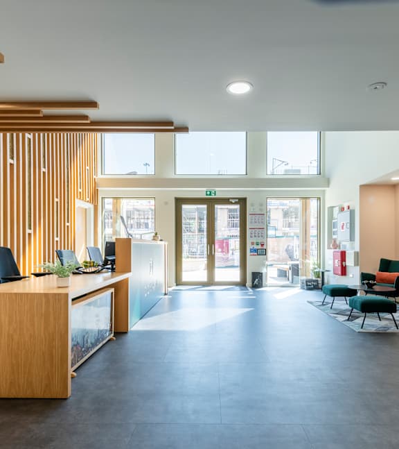 Reception Area at Emporium House Apartments, Reading, RG1 7NW