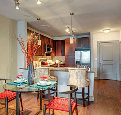 Living, dining and kitchen