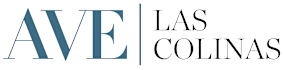 A blue and black logo with the words AVE and LAS COLINAS.