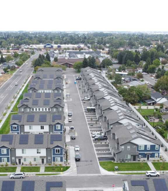 Drone View of Orchard Park Townhomes