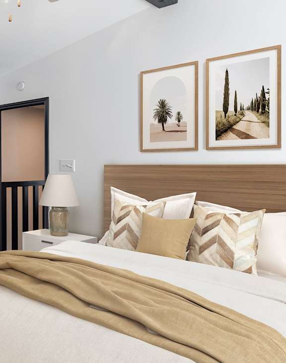 A room with a ceiling fan and a door. at Tradewinds, Windcrest, 78239
