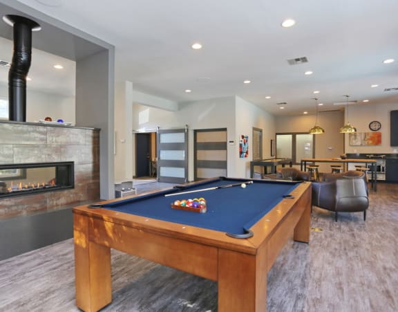 Crosspointe Apartments Clubhouse with Billiards Table