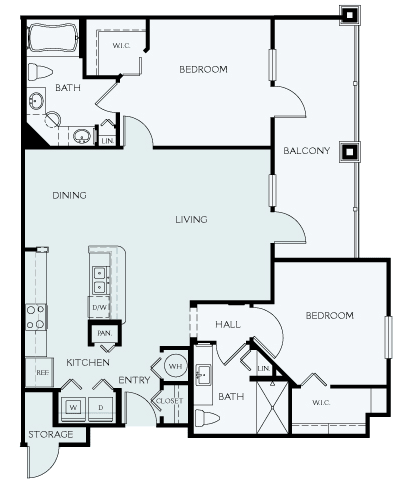 Delano at Cypress Creek - B2 (Carlyle) - 2 bedrooms and 2 bath