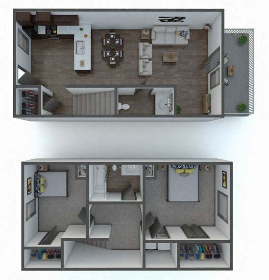 The Parker Renovated Floor Plan The Parker Renovated Floor Plan at Forest Hills Racquet Club, Augusta, GA