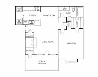 Architect's rendering of the A1 Floor Plan