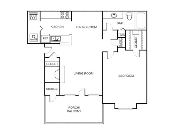 Architect's rendering of the A1 Floor Plan