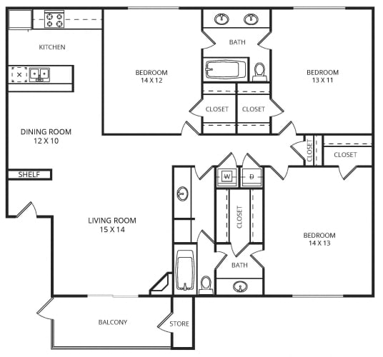Floor Plan  Yellow Tulip Floor Plan at Garden Gate, Texas, 75061