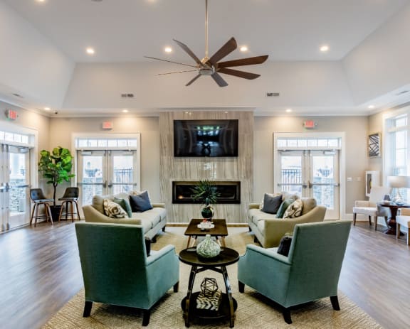 the preserve at ballantyne commons living room with couches and chairs