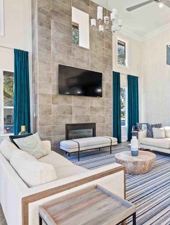 Clubhouse With Fireplace at Elan Apartments, Fort Walton Beach, FL 32547