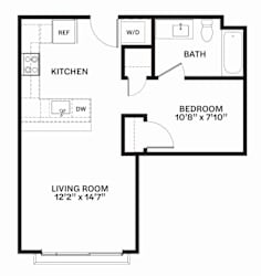 B2 MFTE Floor Plan at Corner 63, Washington