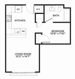 B2 MFTE Floor Plan at Corner 63, Washington