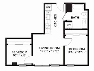 E1 Floor Plan at Corner 63, Seattle