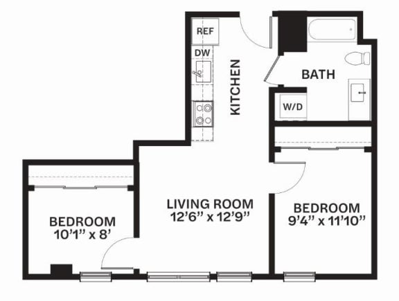 E1 Floor Plan at Corner 63, Seattle