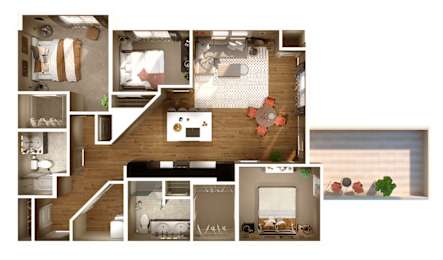 Lexington floorplan at Keva Flats, Exton, PA