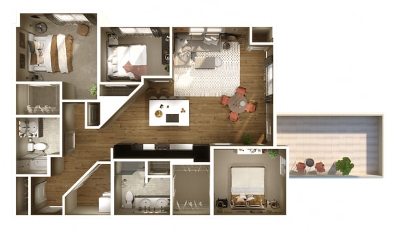 Lexington floorplan at Keva Flats, Exton, PA