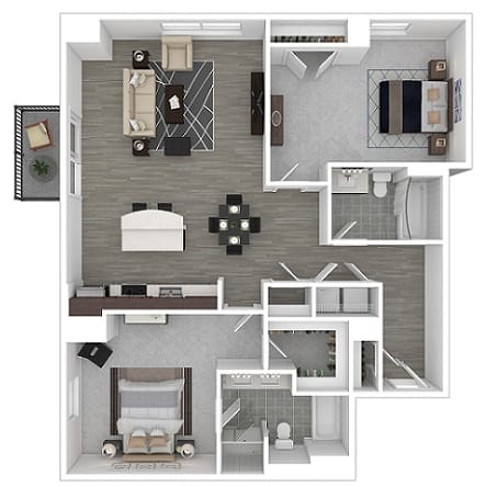 Lincoln floor plan at The Manhattan Tower and Lofts, CO, 80202