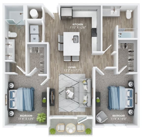 1 bed 1 bath F at The Haven at Lake Britt Apartments, Winter Garden, Florida