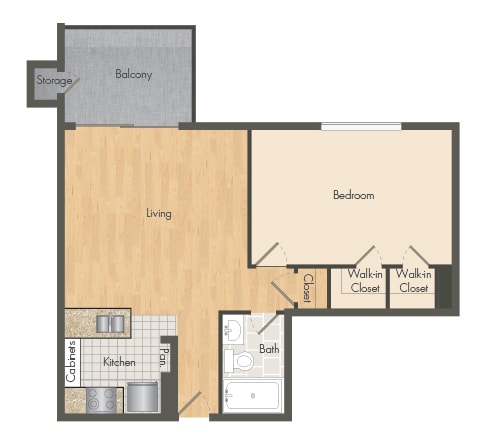 a floor plan of a home with a bedroom and a living room