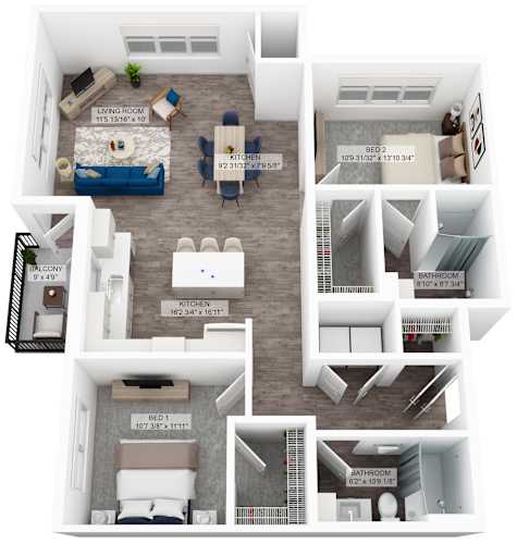 Floor Plan  a floor plan of unit c of the unit c1 floor plan