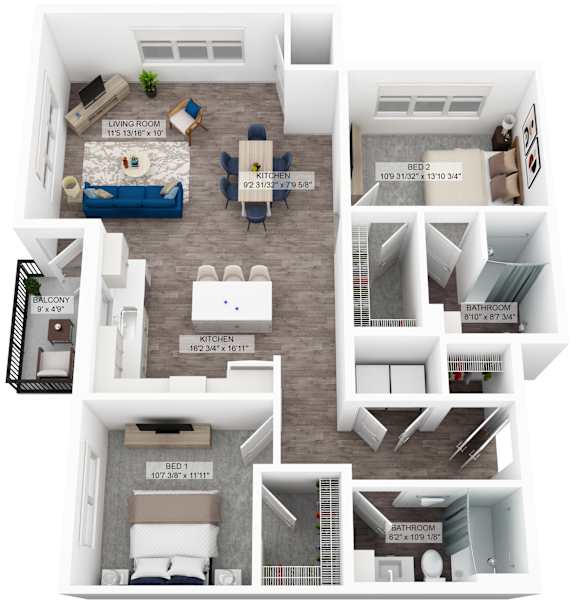 a floor plan of unit c of the unit c1 floor plan