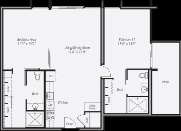 B2 (Premium) 2 bed 2 bath - 1059 sqft at Vera Cortez Hill, San Diego, California