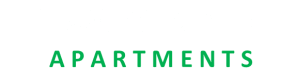 a logo apartments in the dark
