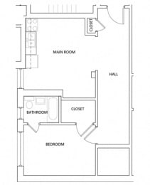 The Parkway Apartments - A13 - 1 bed - 1 bath