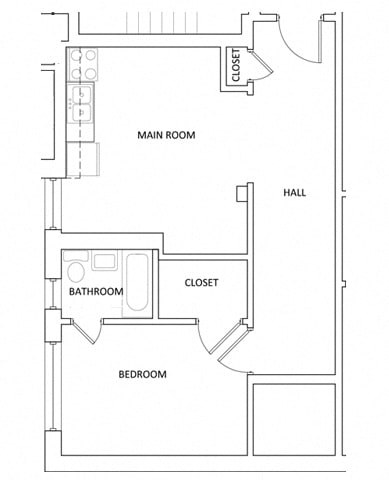 The Parkway Apartments - A13 - 1 bed - 1 bath