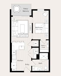 A2 Floor Plan at Huxley Scottsdale, Arizona, 85260