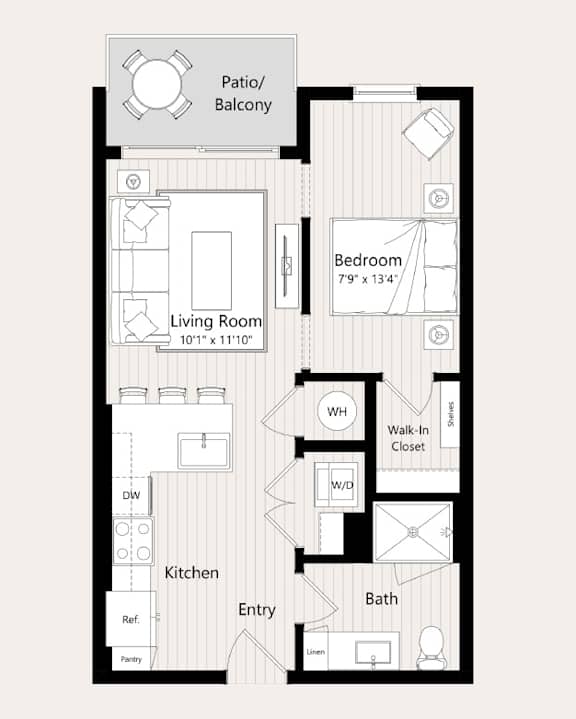 A2 Floor Plan at Huxley Scottsdale, Arizona, 85260