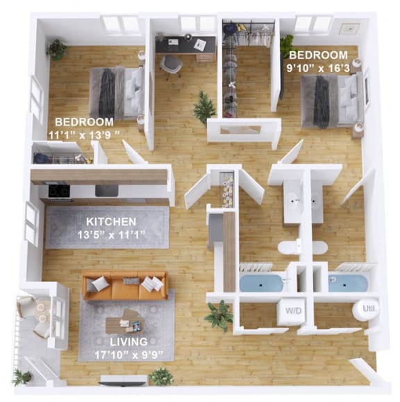 2 bed 2 bath D at The Mill on Maple Apartments, Oregon City, OR