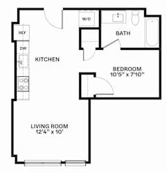 B1 Floor Plan at Corner 63, Seattle, Washington