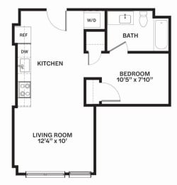 B1 Floor Plan at Corner 63, Seattle, Washington