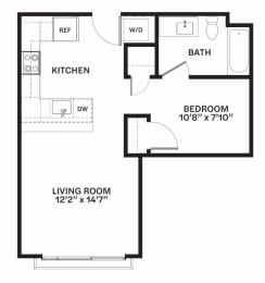 B2 Floor Plan at Corner 63, Seattle